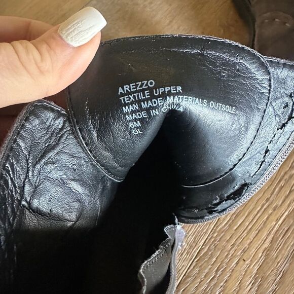 AEROSOLES Arezzo Buckle Bootie In Grey Faux Suede - Picture 7 of 12